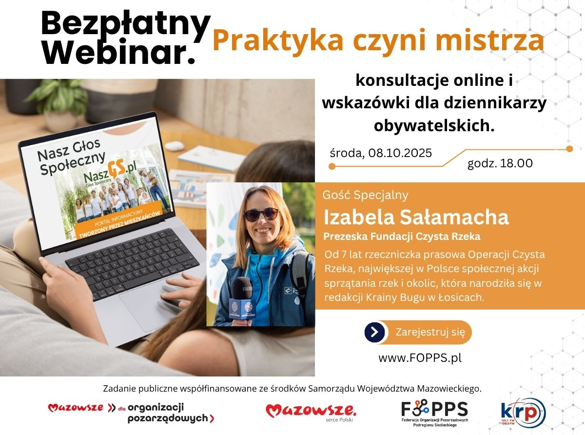 Webinar: Praktyka czyni mistrza – konsultacje online i wskazówki dla dziennikarzy obywatelskich